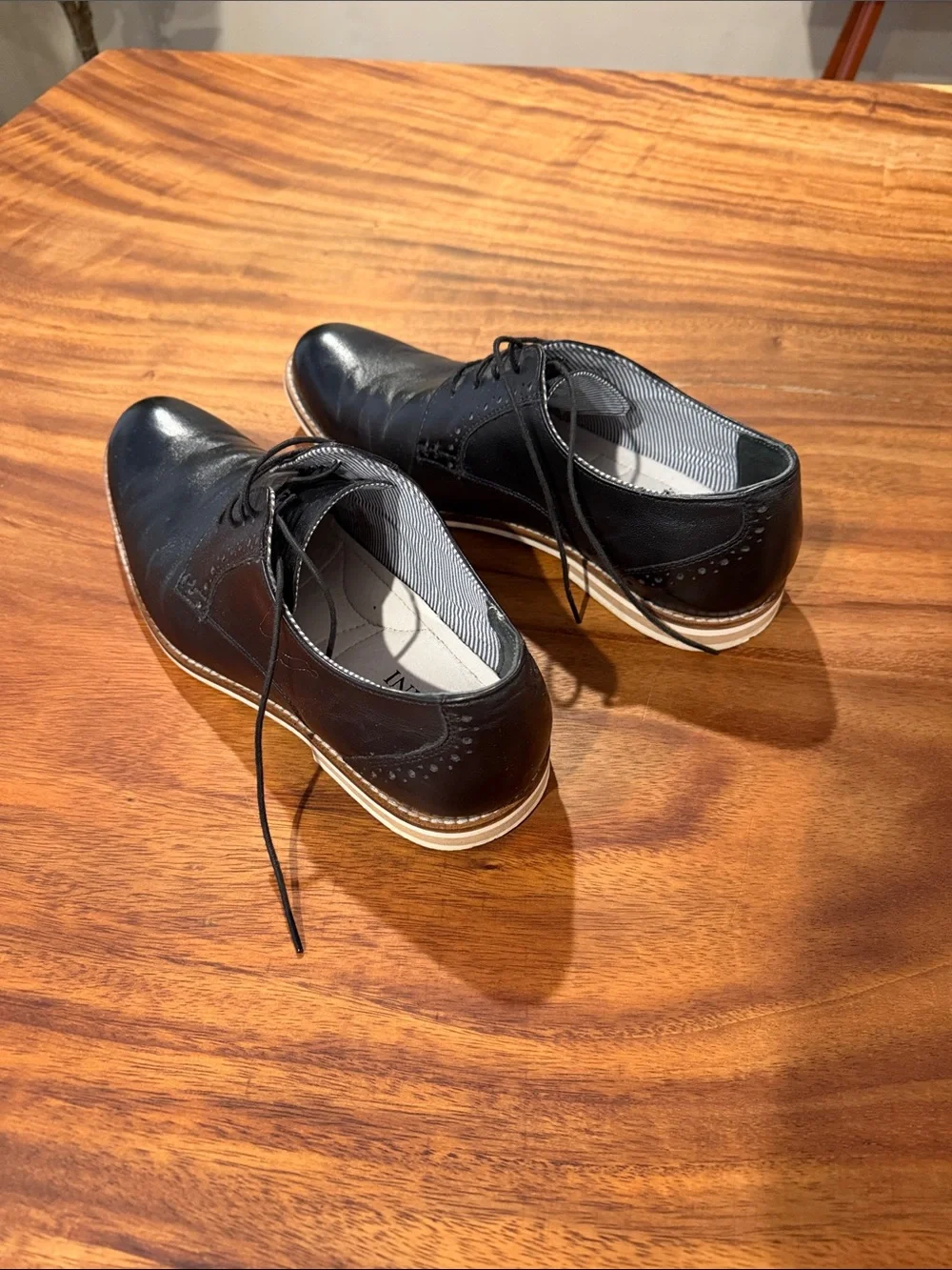 Franco Fortini Black Leather Derby Shoes with Contrast Sole
